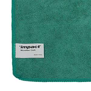 Impact, Premium Weight Microfiber Cloth, 16"x16", Green