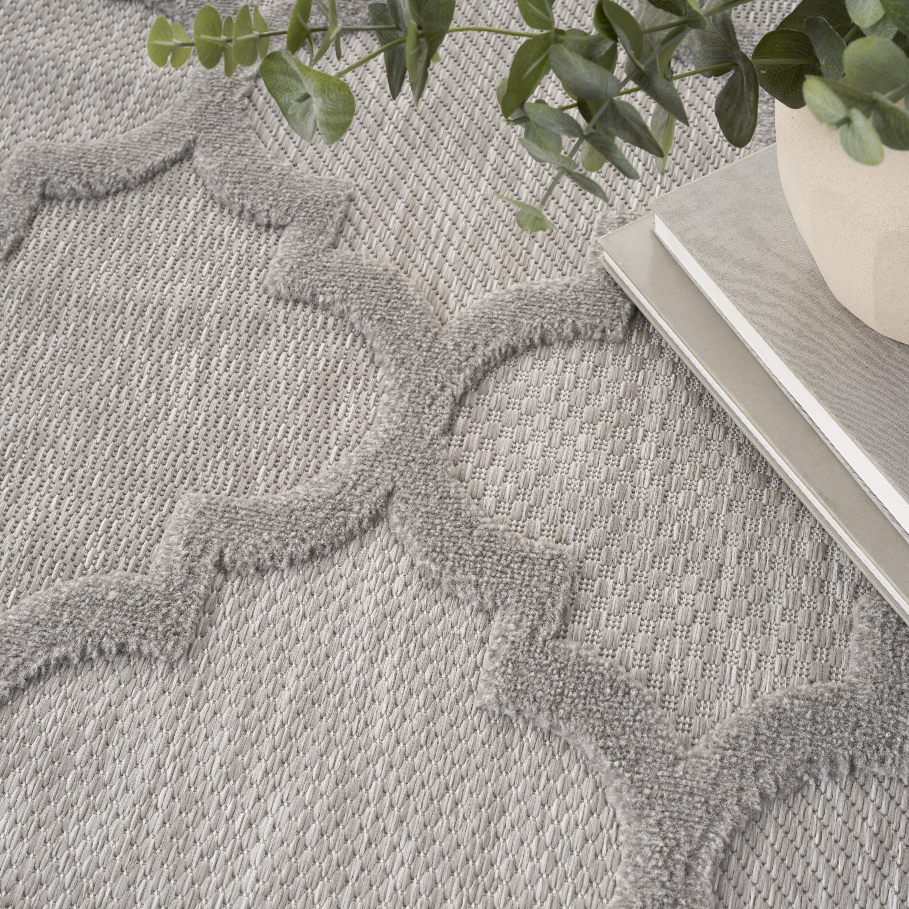 Nourison Easy Care 9' x 12' Silver Grey Modern Rug