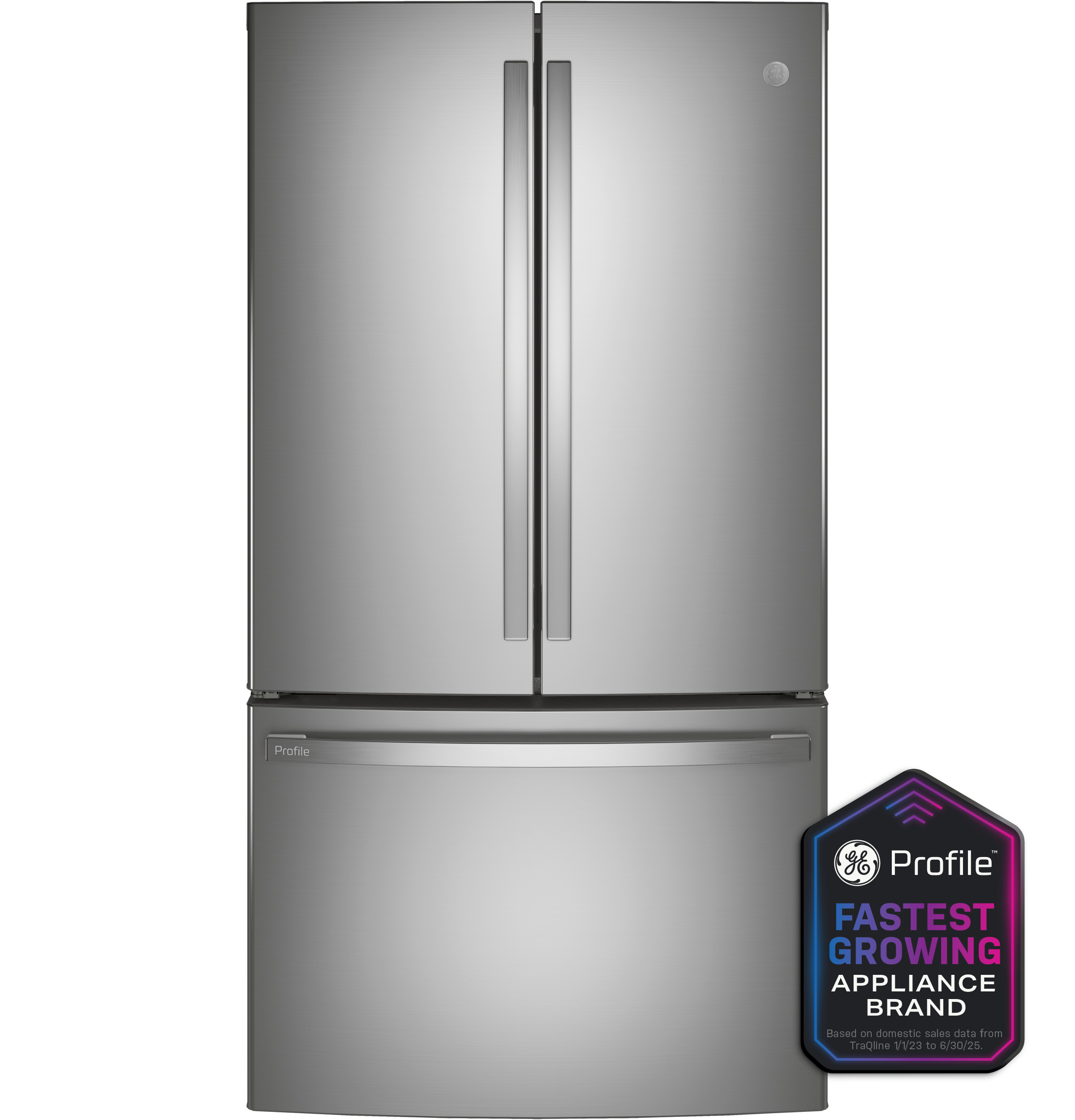 GE Profile™ ENERGY STAR® 23.1 Cu. Ft. Counter-Depth Fingerprint Resistant French-Door Refrigerator