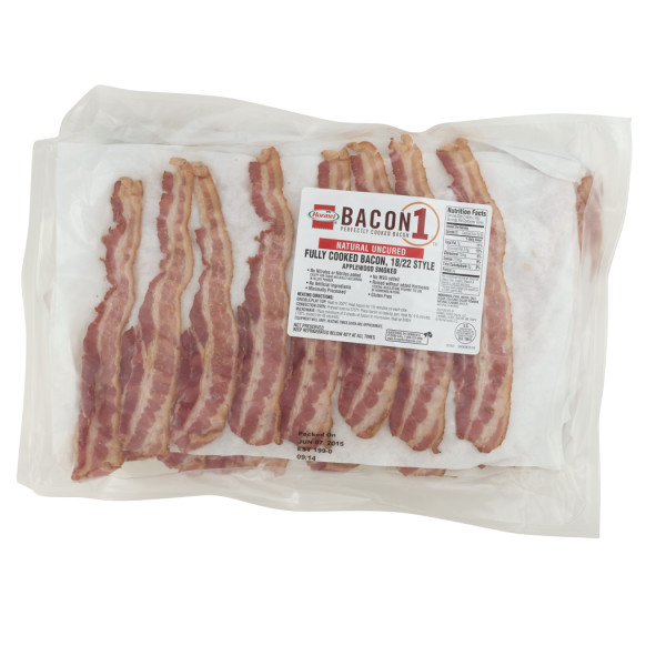 HORMEL(r) BACON 1(tm) All Natural, FC, 18/22 style, 288 sl . C1CB - Front Center Inner Pack (Hi Res)