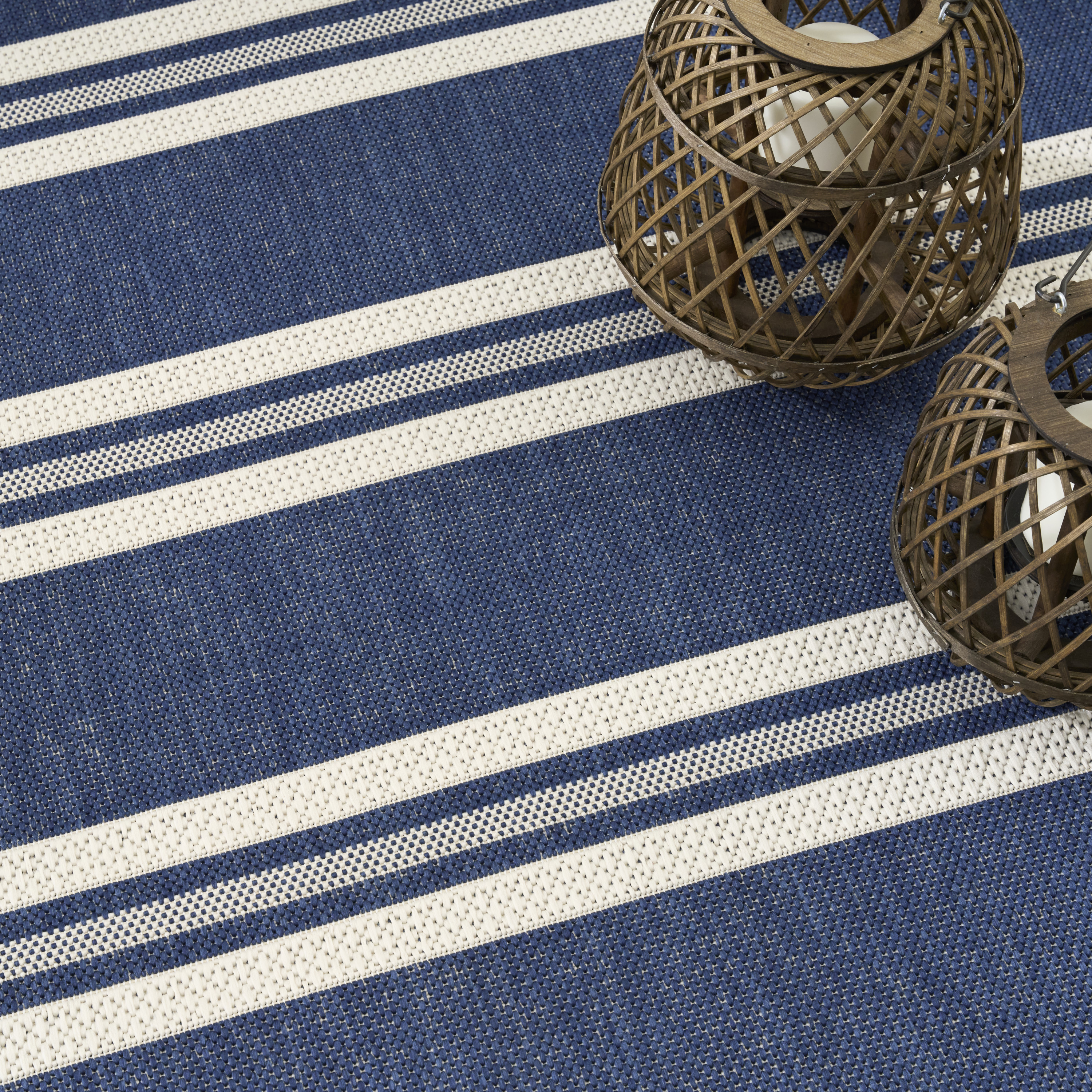 Nourison Horizon Indoor/Outdoor 9' x 12' Navy Modern Rug
