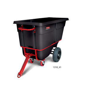 Rubbermaid Commercial, BRUTE® Heavy Duty, Towable Tilt Truck, 27 cu ft, Black