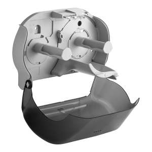 Tork, Twin T24, Standard Bath Tissue Dispenser, Black