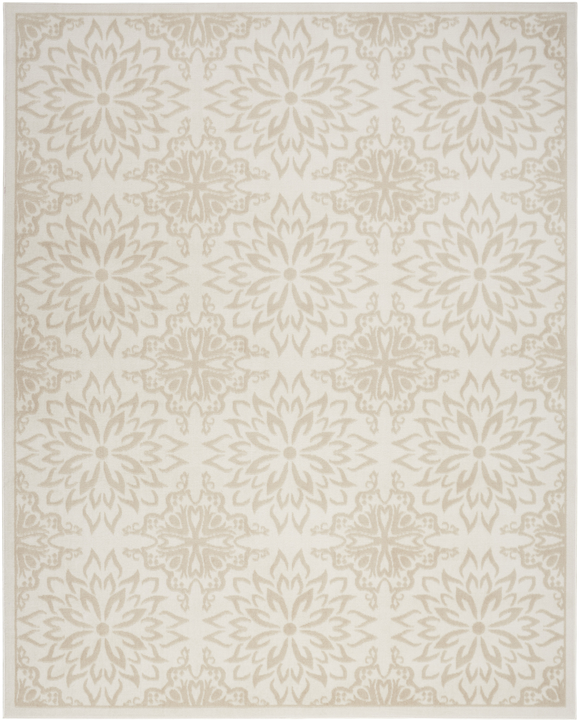 Nourison Jubilant 7' x 10' Ivory Beige Farmhouse Indoor Rug
