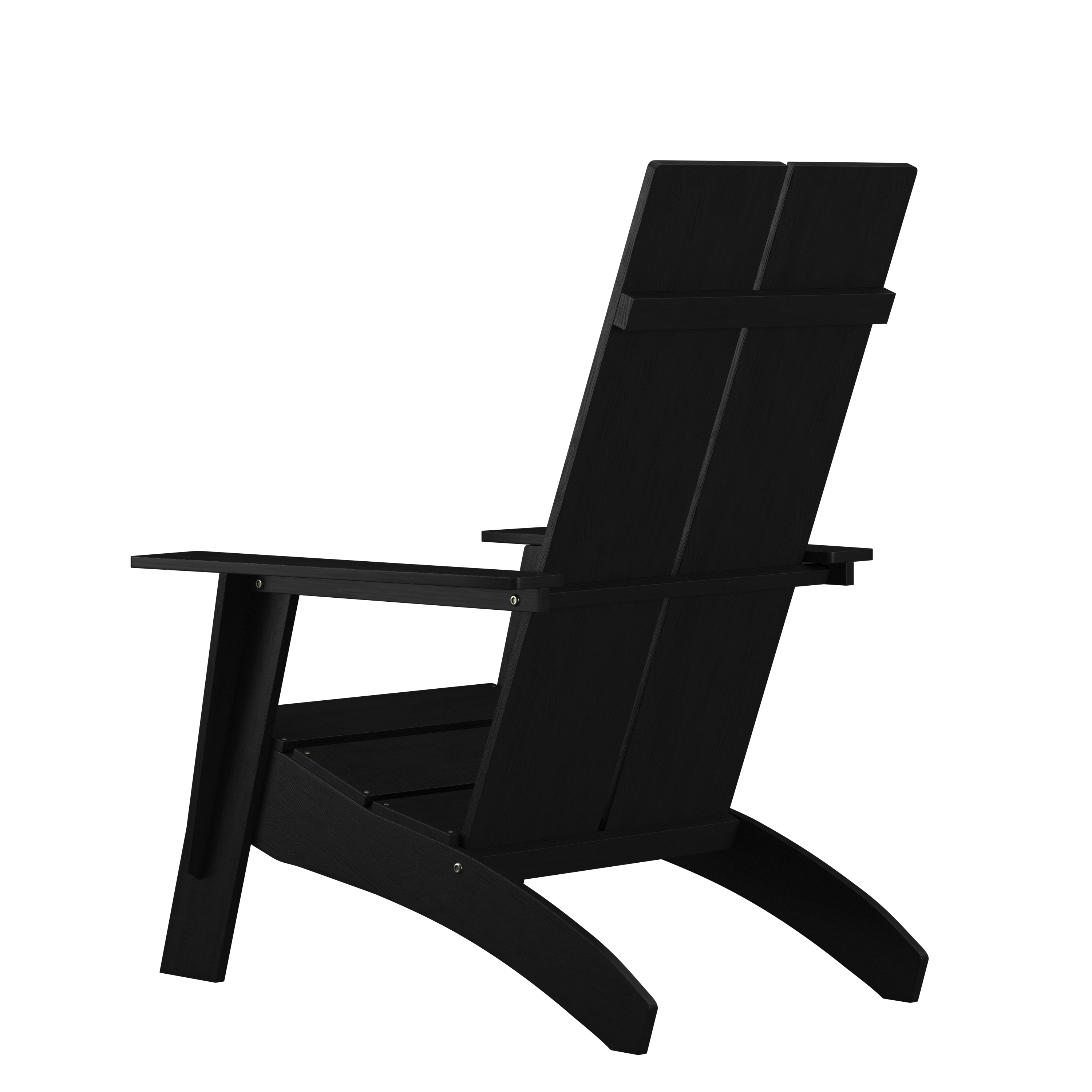 Set of 2 Sawyer Commercial Modern 2-Slat Back Adirondack Chairs - Red All-Wea... - Picture 8 of 36
