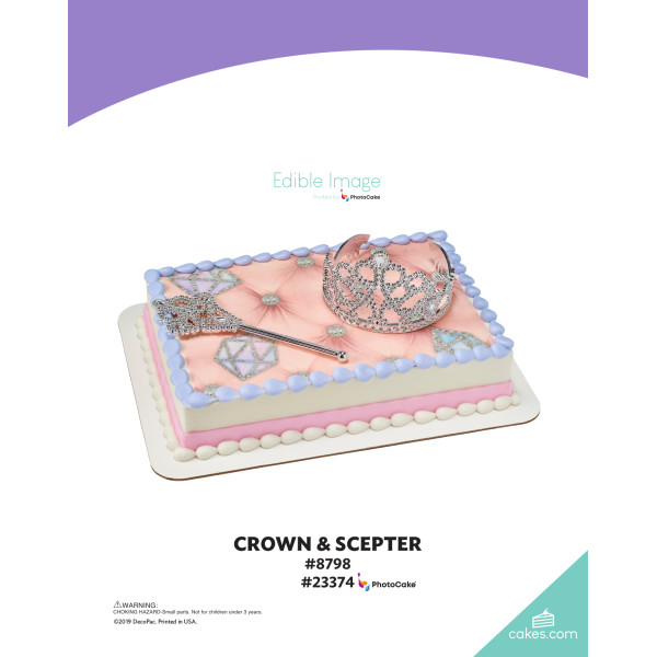 Crown & Scepter The Magic of Cakes® PhotoCake® Enhanced Background Page