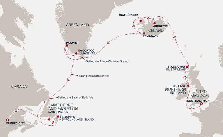 Itinerary map