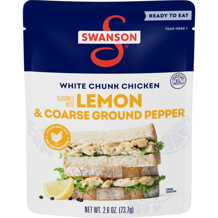 Lemon and Course Ground Pepper White Chunk Fully Cooked Chicken