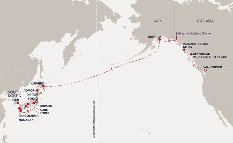 Itinerary map