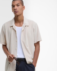 Rothbury Towelling Short-Sleeved Shirt Oatmeal