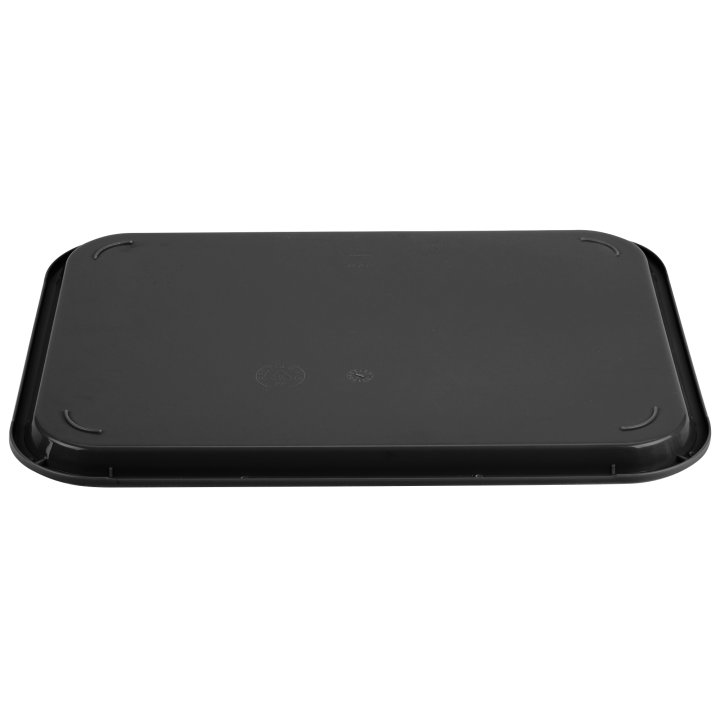 14" x 18" polypropylene fast-food tray in black
