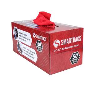 Hospeco, SmartRags®, 12"x12", Microfiber, Red Cloth