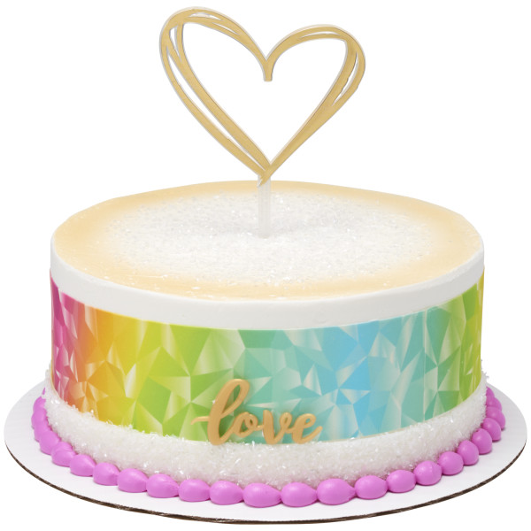 Gold Hearts Cake Kit