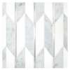 Specialty Mosaic Collection Thassos 10×12 Arrows Mosaic Polished