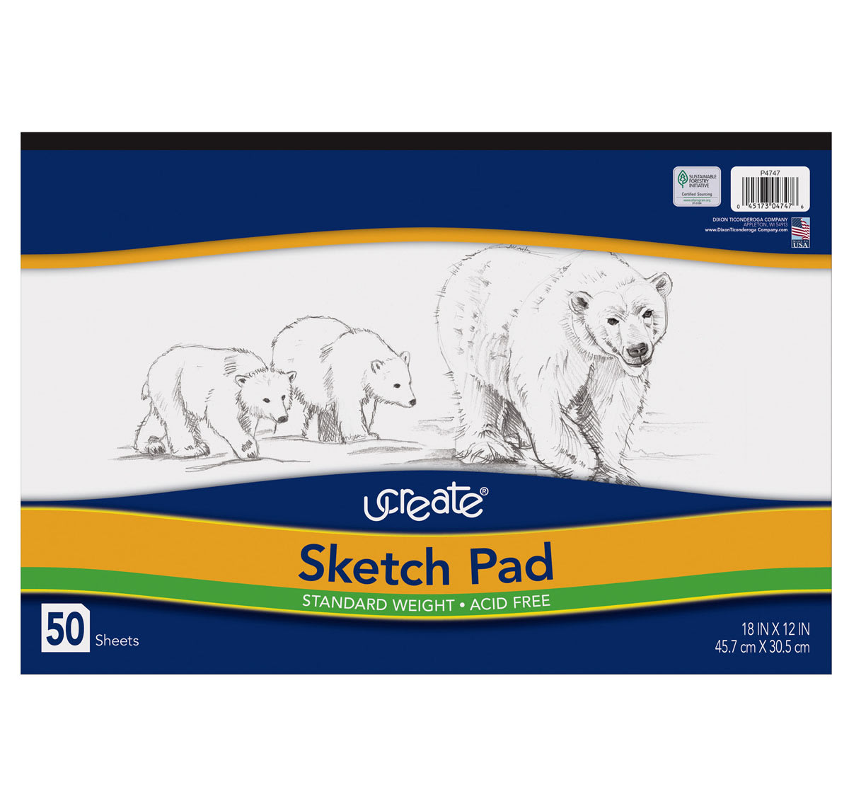 Sketch Pad 18" x 12" 50 sheets