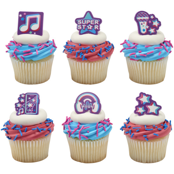 Super Star Assortment Cupcake Rings