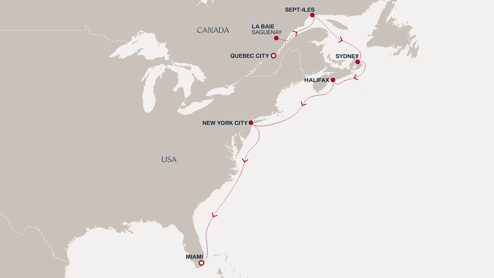 Itinerary map