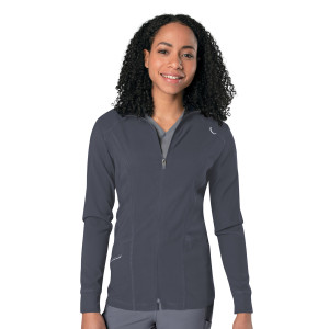 Urbane Align 3-Pocket Scrub Jacket for Women: Contemporary Slim Fit, Super Stretch Warm-Up Medical Scrubs 9877-
