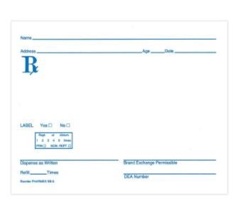 PDC Healthcare PRESCRIPTION PAD, WHT 5"X4" (EA=1000)