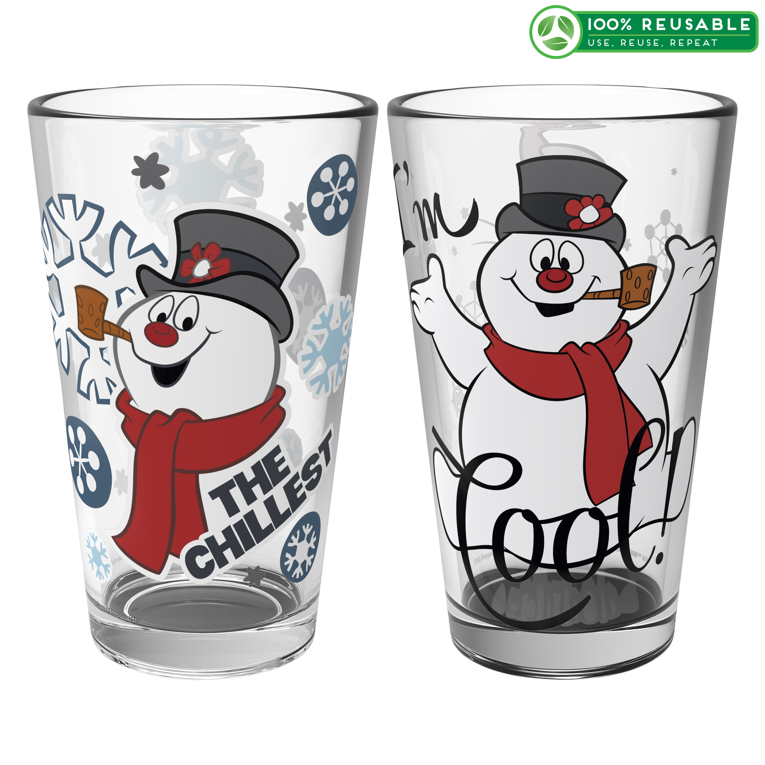 Christmas Collectibles 16 ounce Pint Glasses, Frosty the Snowman, 2-piece set slideshow image 1 Christmas Collectibles 16 ounce Pint Glasses, Frosty the Snowman, 2-piece set slideshow image 1