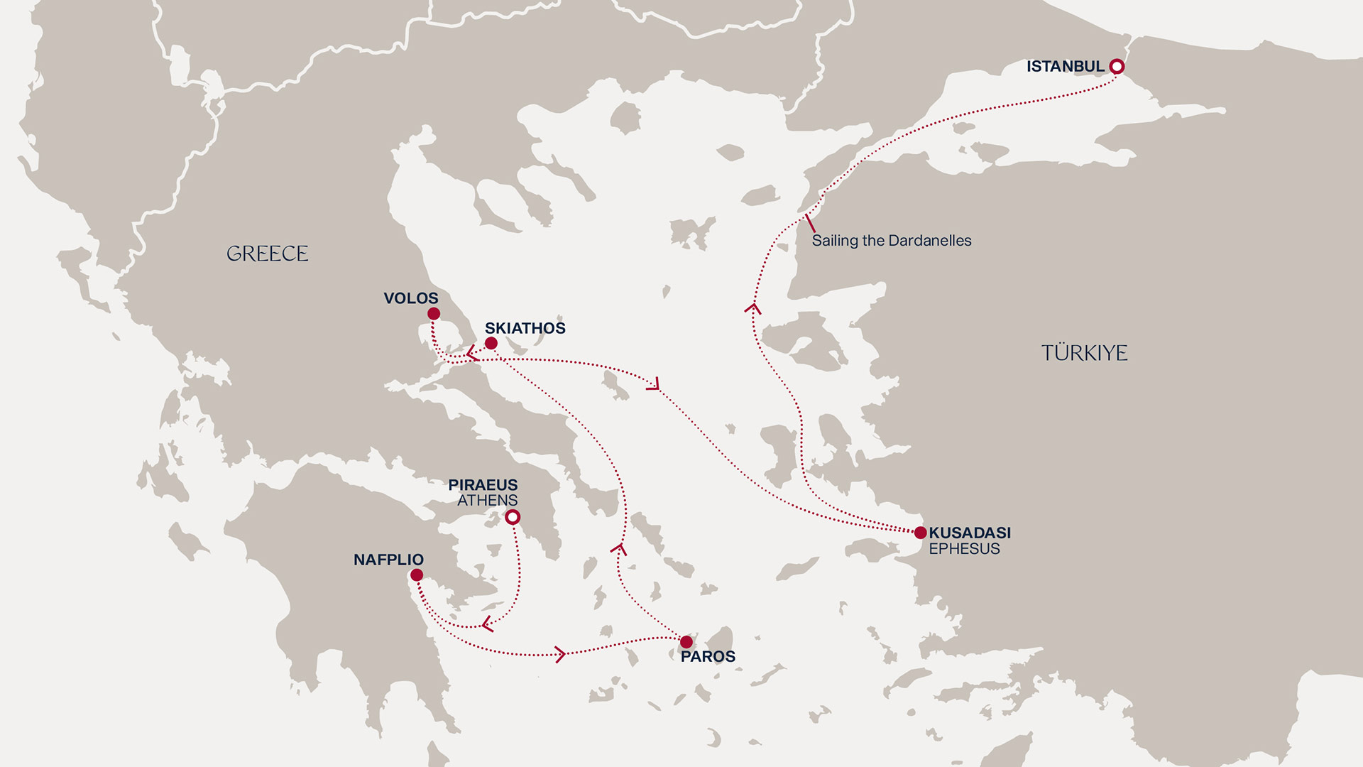 Itinerary map