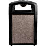 Rubbermaid Commercial, Landmark Series®, 35gal, Resin, Black, Square, Smoking Receptacle