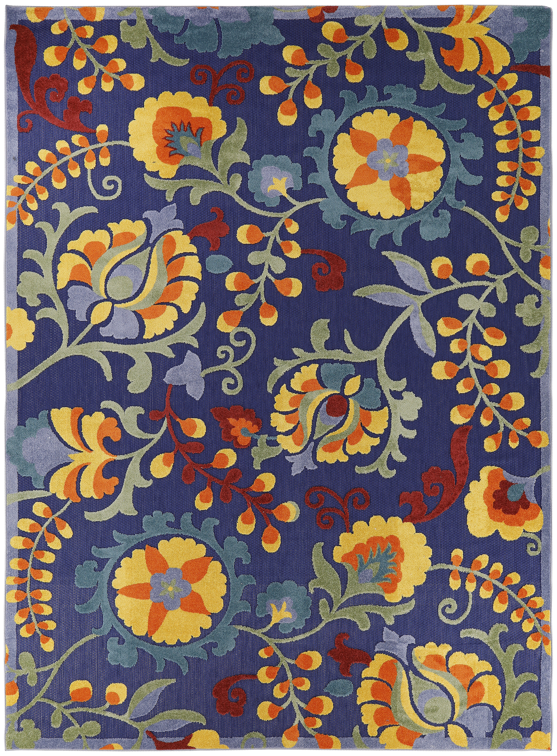 Nourison Aloha 7' x 10' Navy Multicolor Outdoor Rug