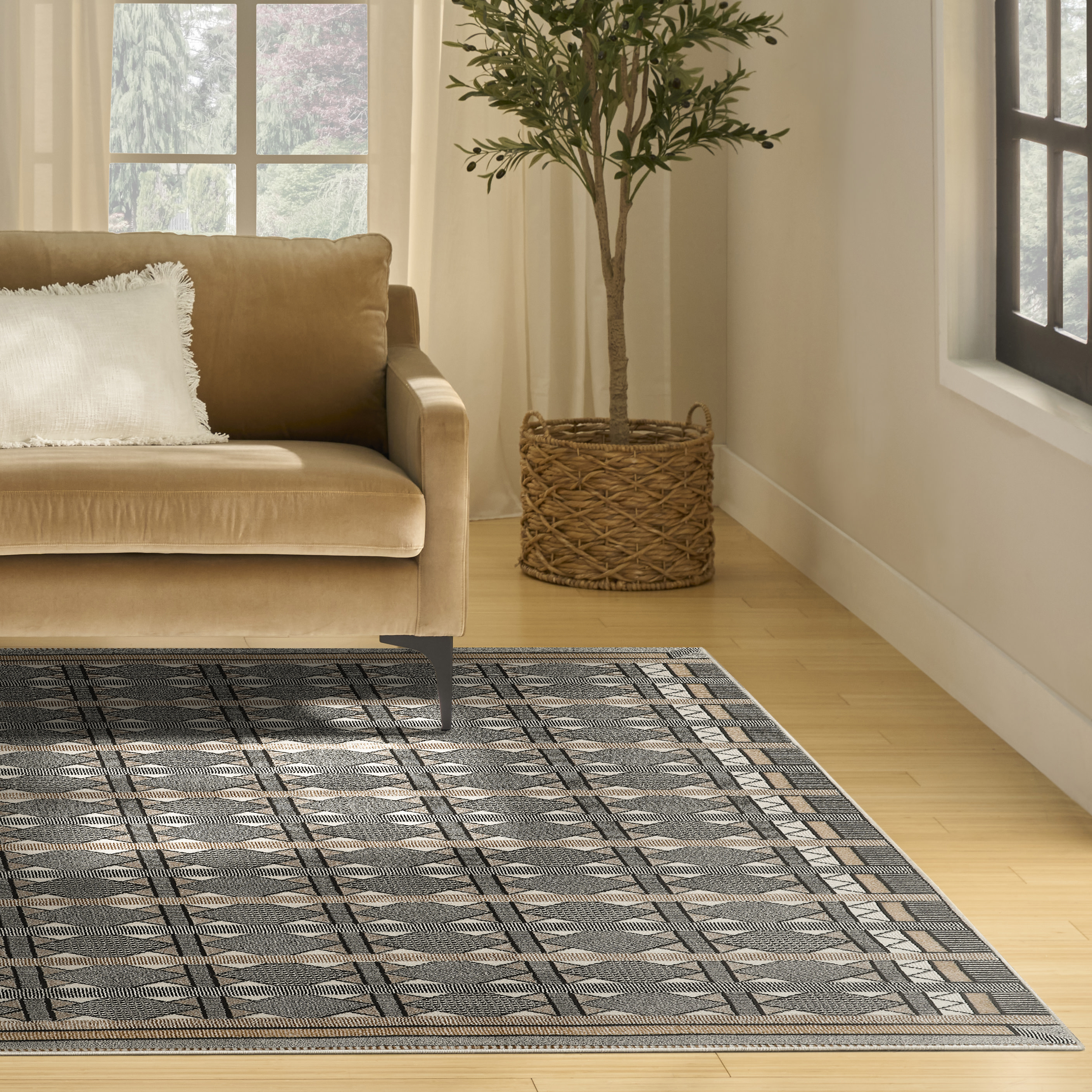 Nourison Nordic 8' x 10' Ivory Multicolor Modern Indoor Rug