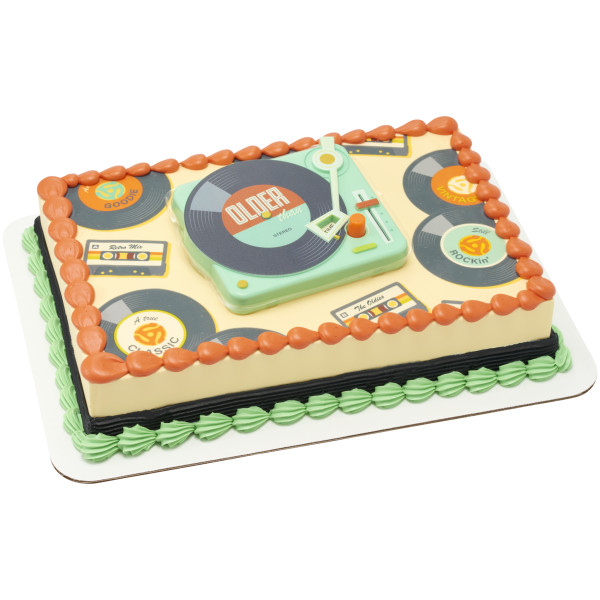 Older Than Record Player PhotoCake® Edible Image® DecoSet® Background