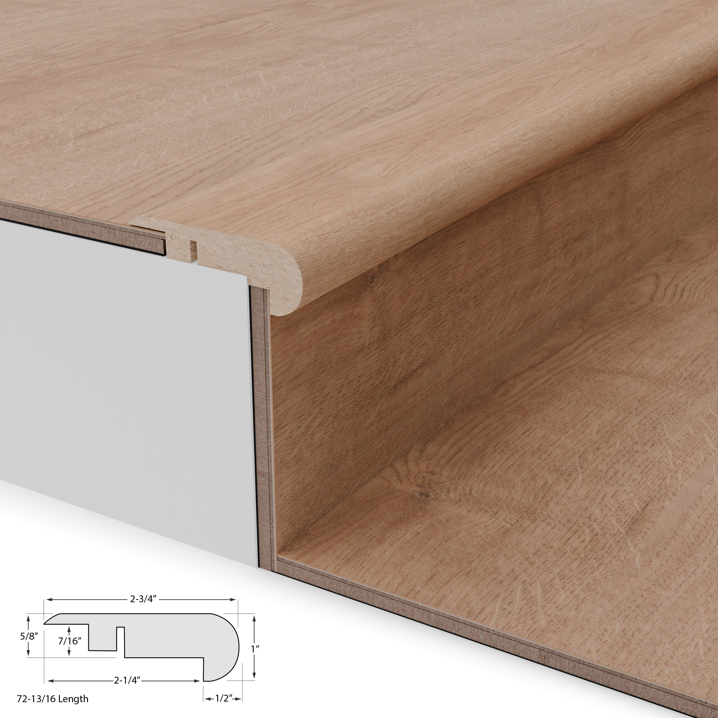 Belmont Bluffs Stair Nosing Overlap 12mm view 3