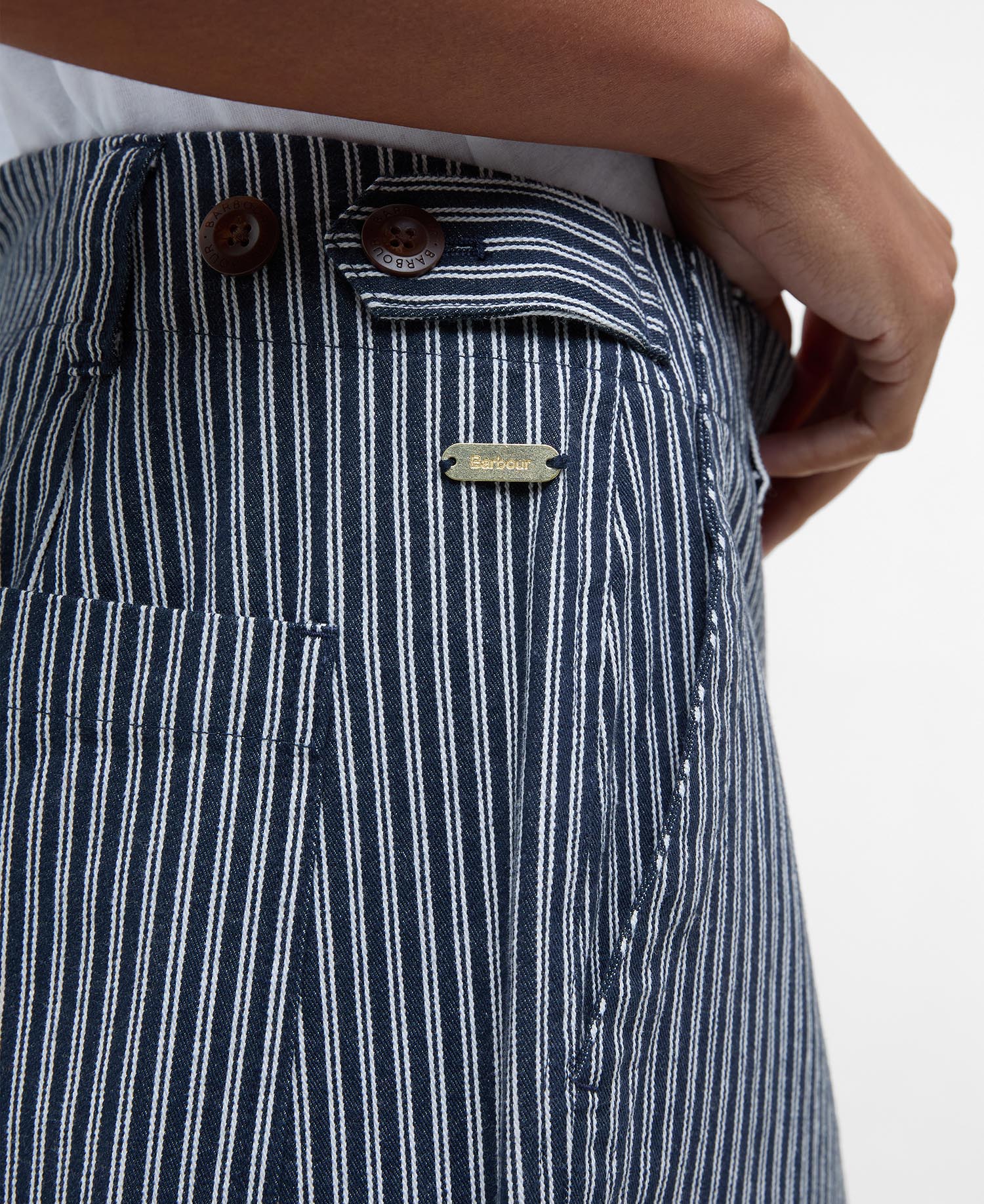 Sonia Striped Straight-Leg Trousers image number 4