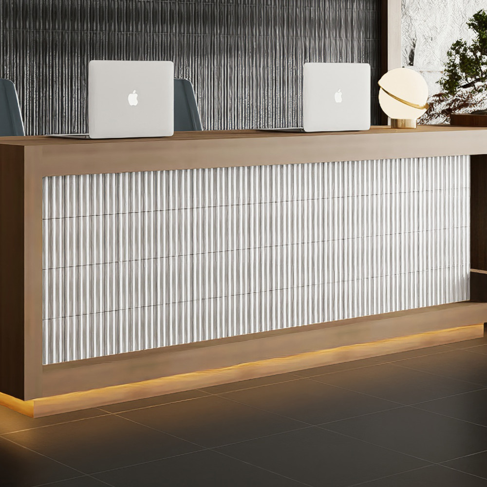 Crown Heights Maori Glossy White 2-5/8 in. x 7-7/8 in. Ceramic Wall Tile