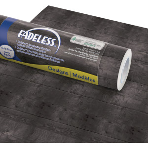Bulletin Board Art Paper, Black Shiplap, 48" x 50', 1 Roll