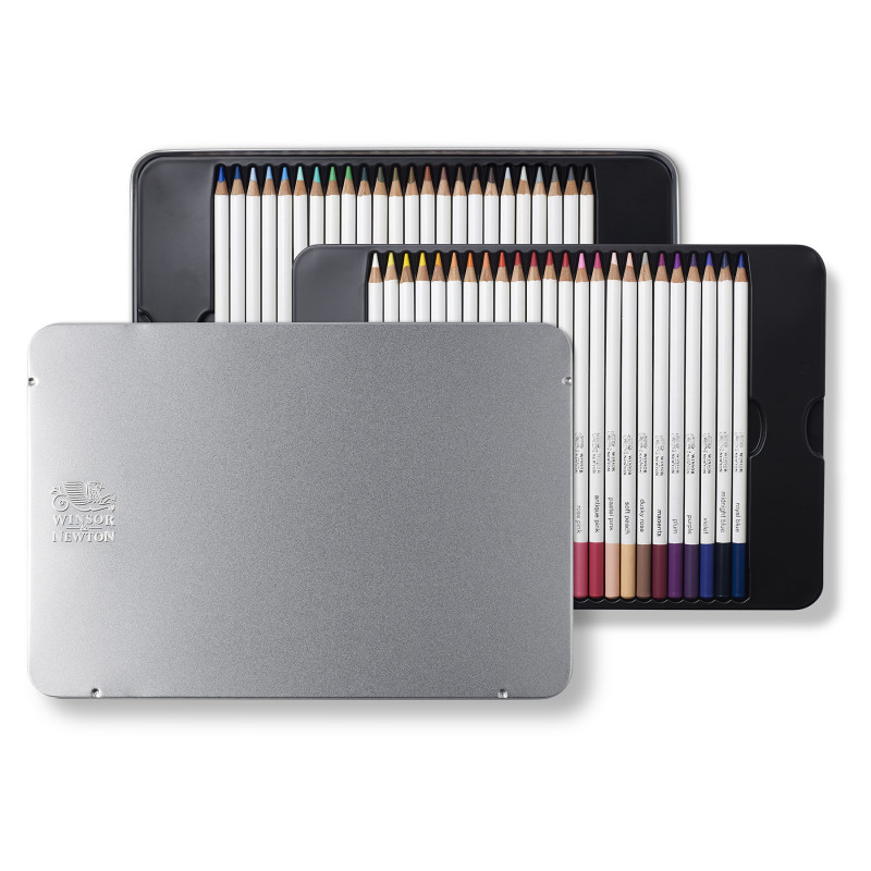 Studio Collection Watercolor Pencil Tin, 48 Colors