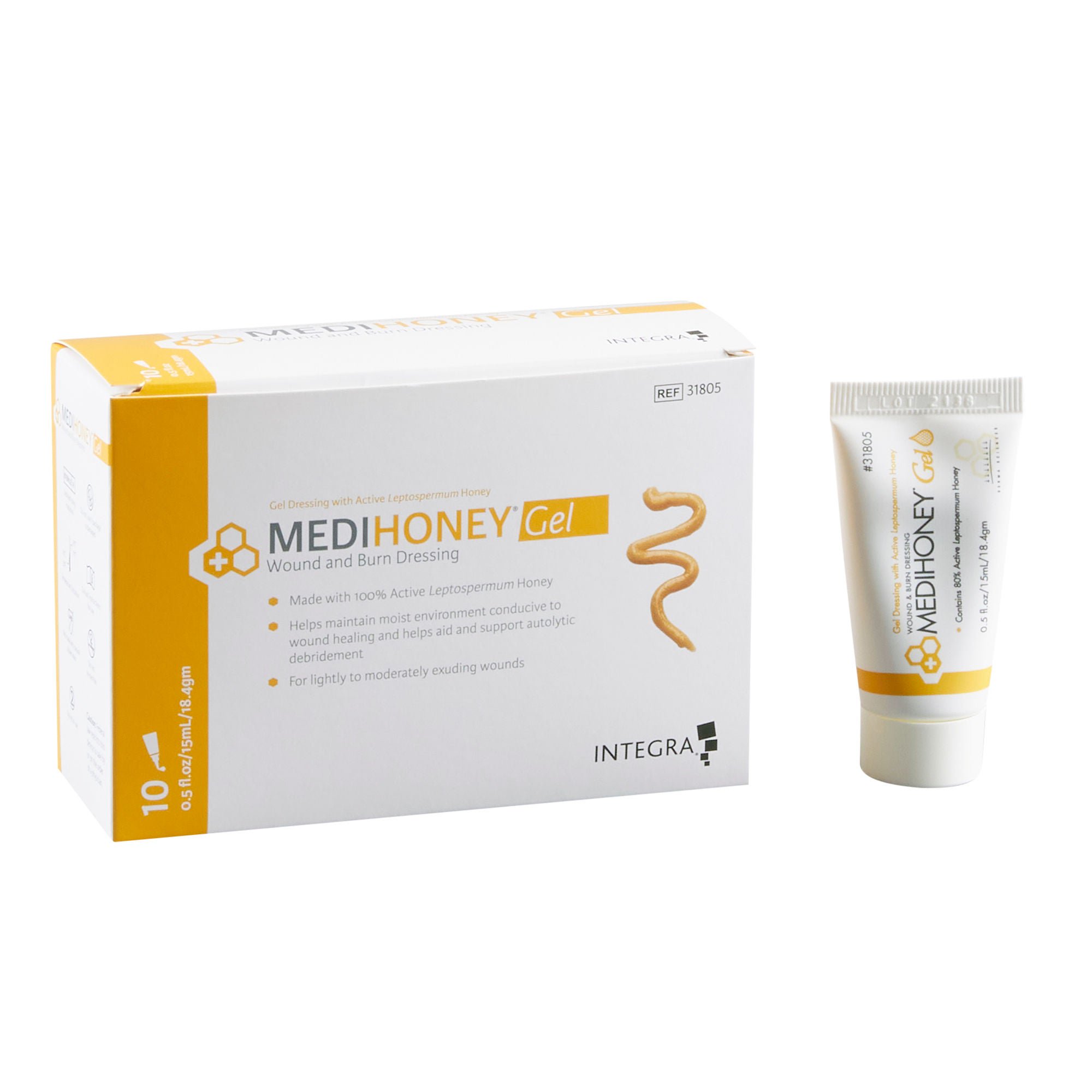 Medihoney Wound and Burn Dressing Gel, 0.5-ounce Tube
