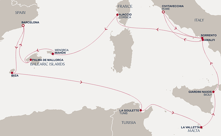 Itinerary map