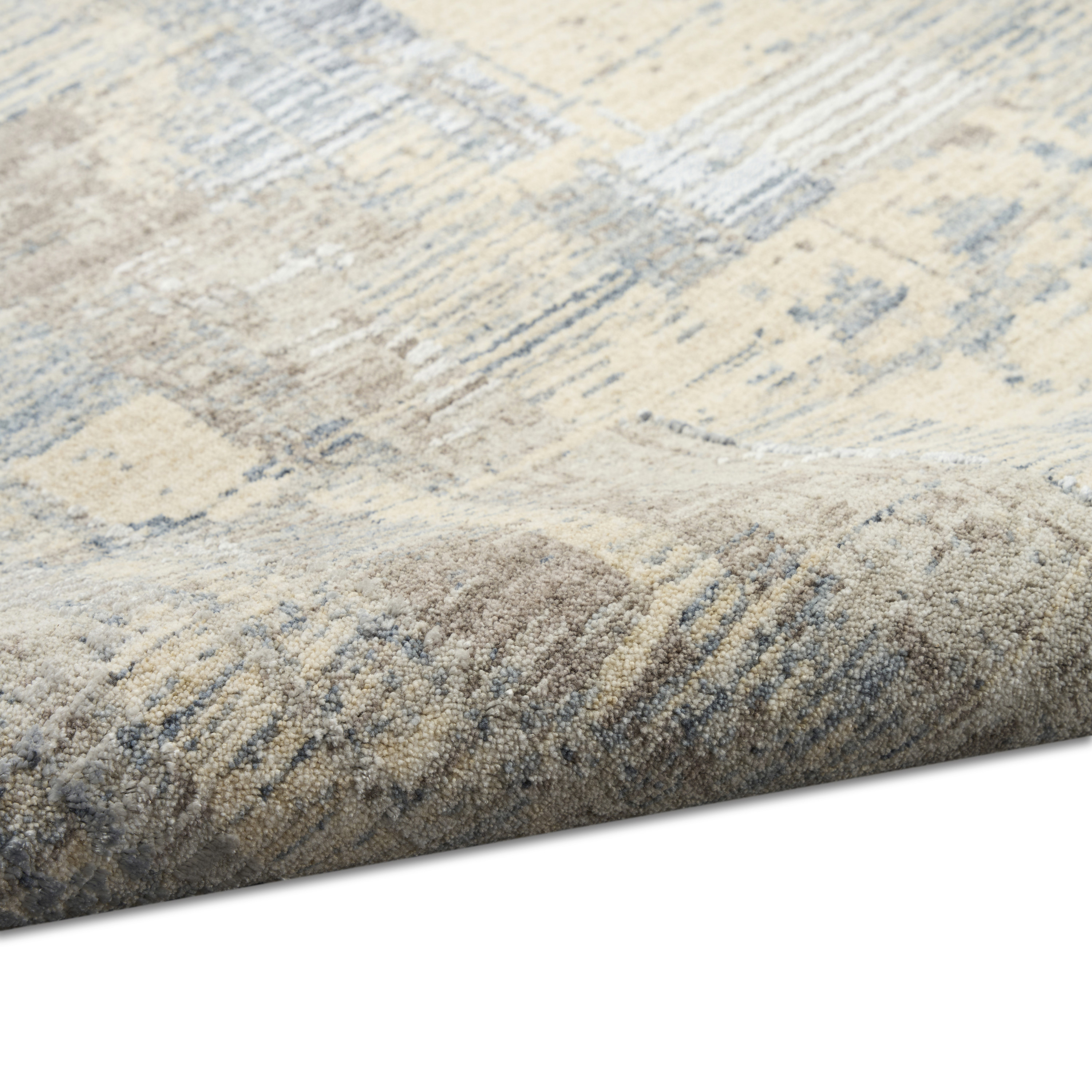 Calvin Klein CK089 Drift 7'10" x 10'2" Blue Beige Modern Indoor Rug