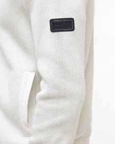 Patrick Bomber Zip Through Cardigan Whisper White