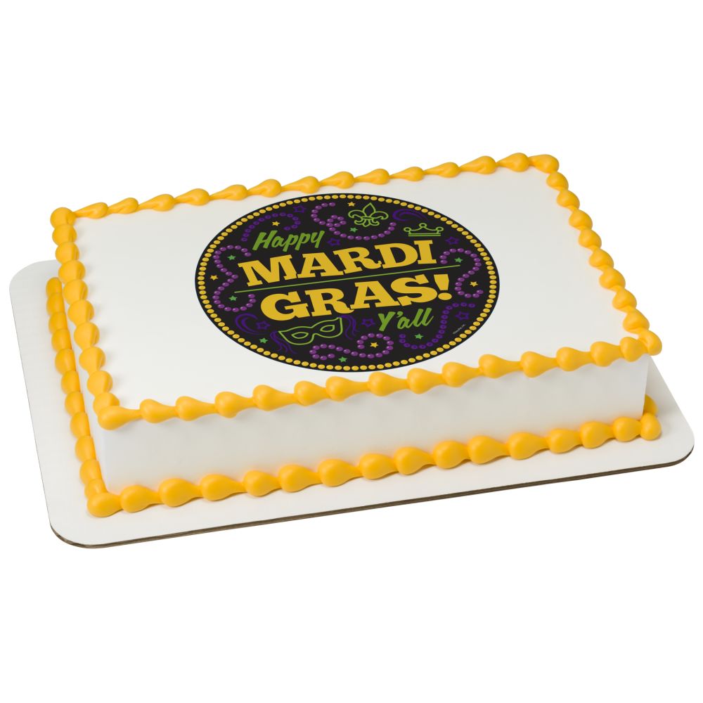 Image Cake Happy Mardi Gras Y'all