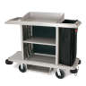 Rubbermaid Commercial, Executive Full Size Housekeeping Cart – Traditional, Platinum