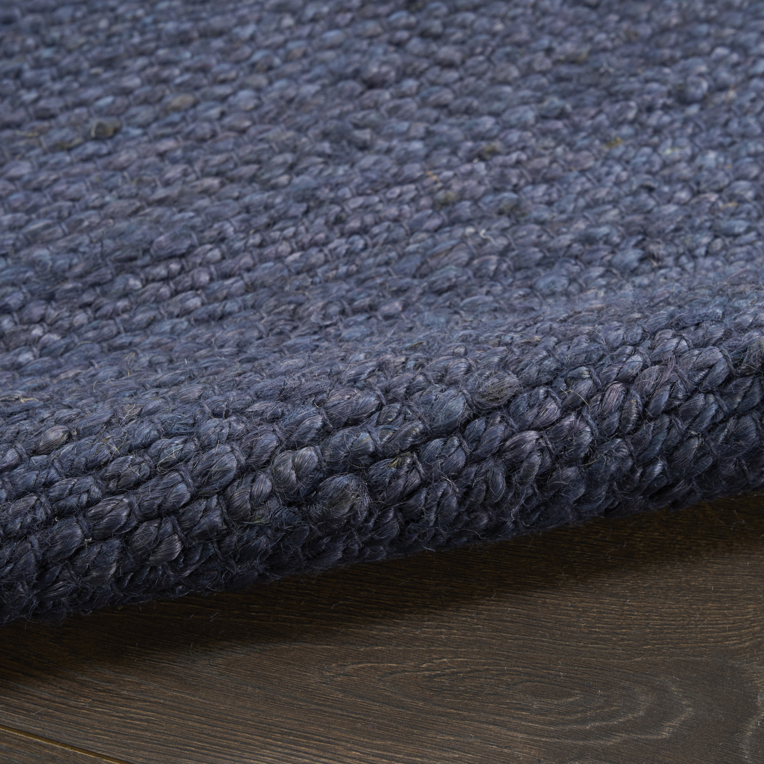 Nourison Natural Jute 5' x 7' Navy Farmhouse Indoor Rug