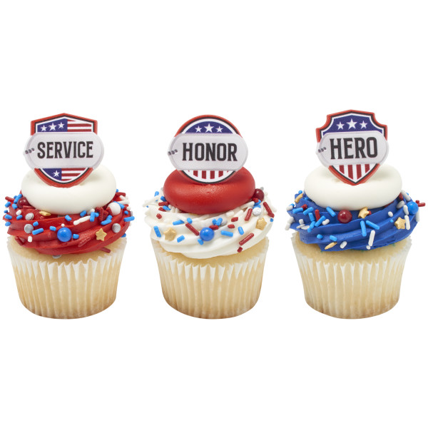 Patriotic Heroes Cupcake Rings