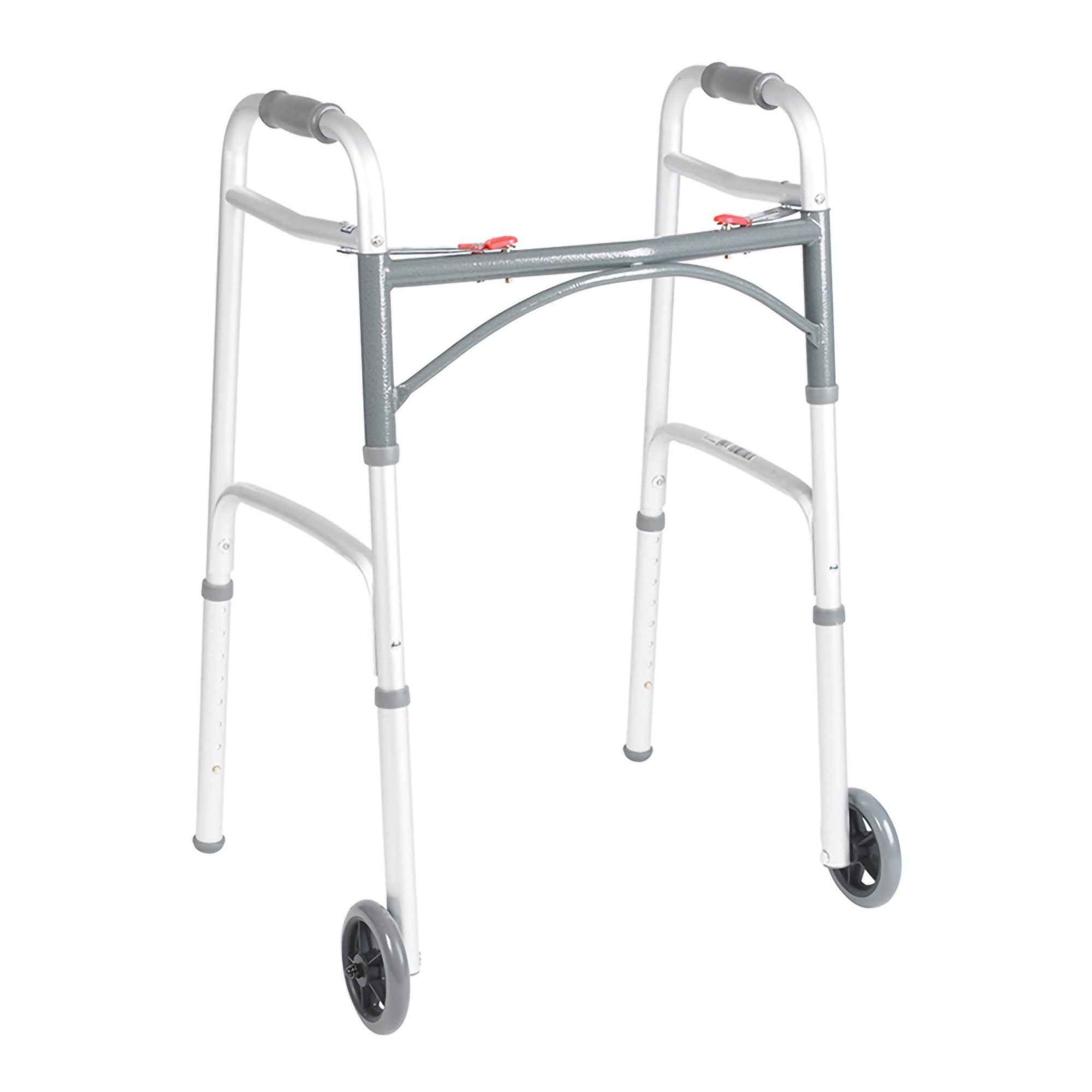 drive™ Deluxe Aluminum Dual Release Folding Walker, 25 – 32¼ Inch Height