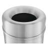 Rubbermaid Commercial, Crowne Collection, Open Top, 30gal, Metal, Silver, Round, Receptacle