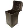 Impact, Vanguard, 45 gal, Resin, Brown, Square, Receptacle