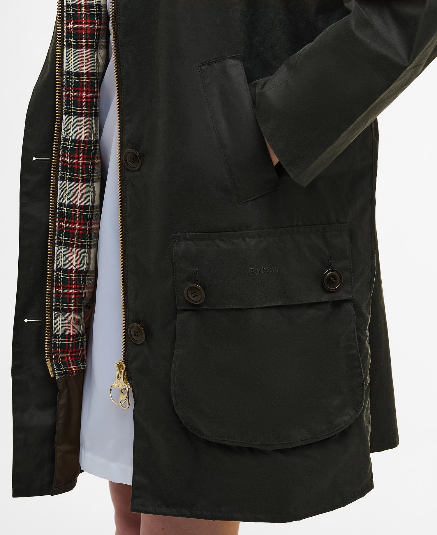 Barbour The Edit by Alexa Loren Oversized Waxed Jacket image number 6