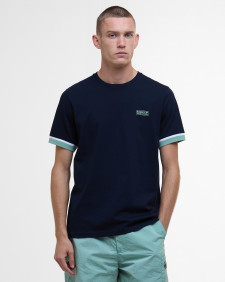 Deep Cuff Evan Tipped T-Shirt Sapphire Navy