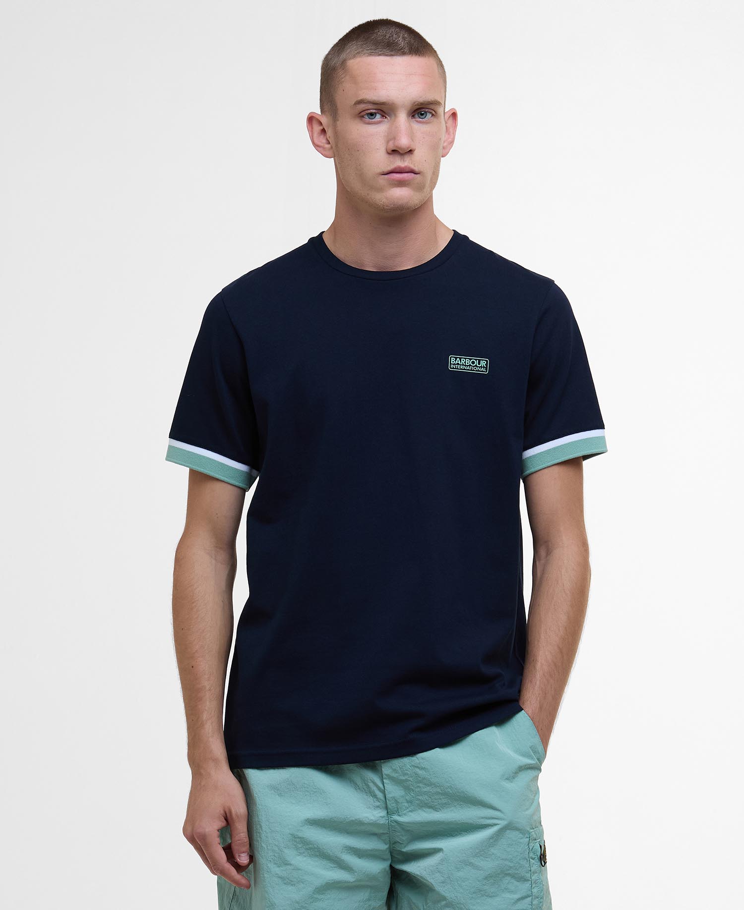 Deep Cuff Evan Tipped T-Shirt image number 0