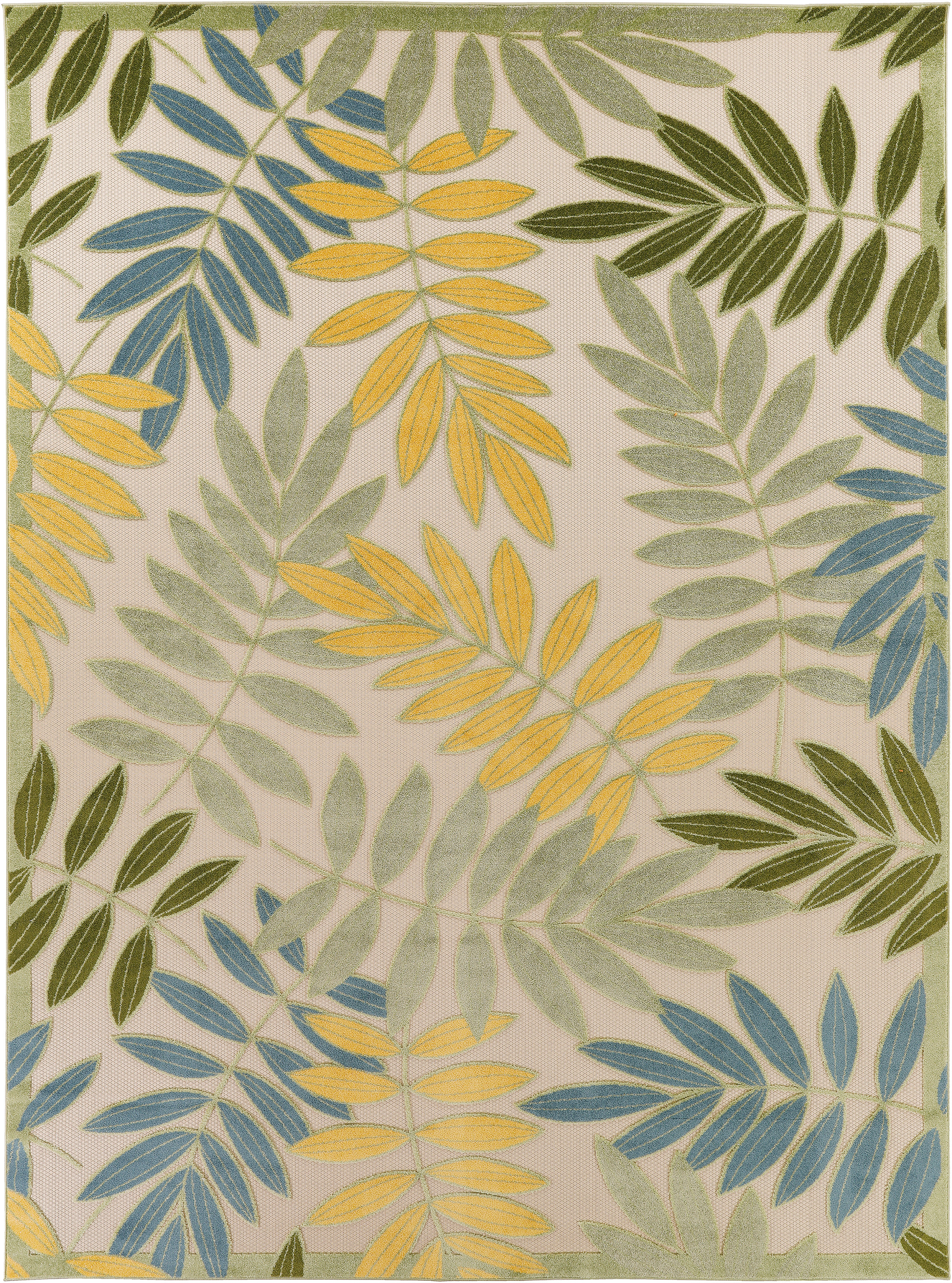 Nourison Aloha 10' x 14' Green Multicolor Outdoor Rug
