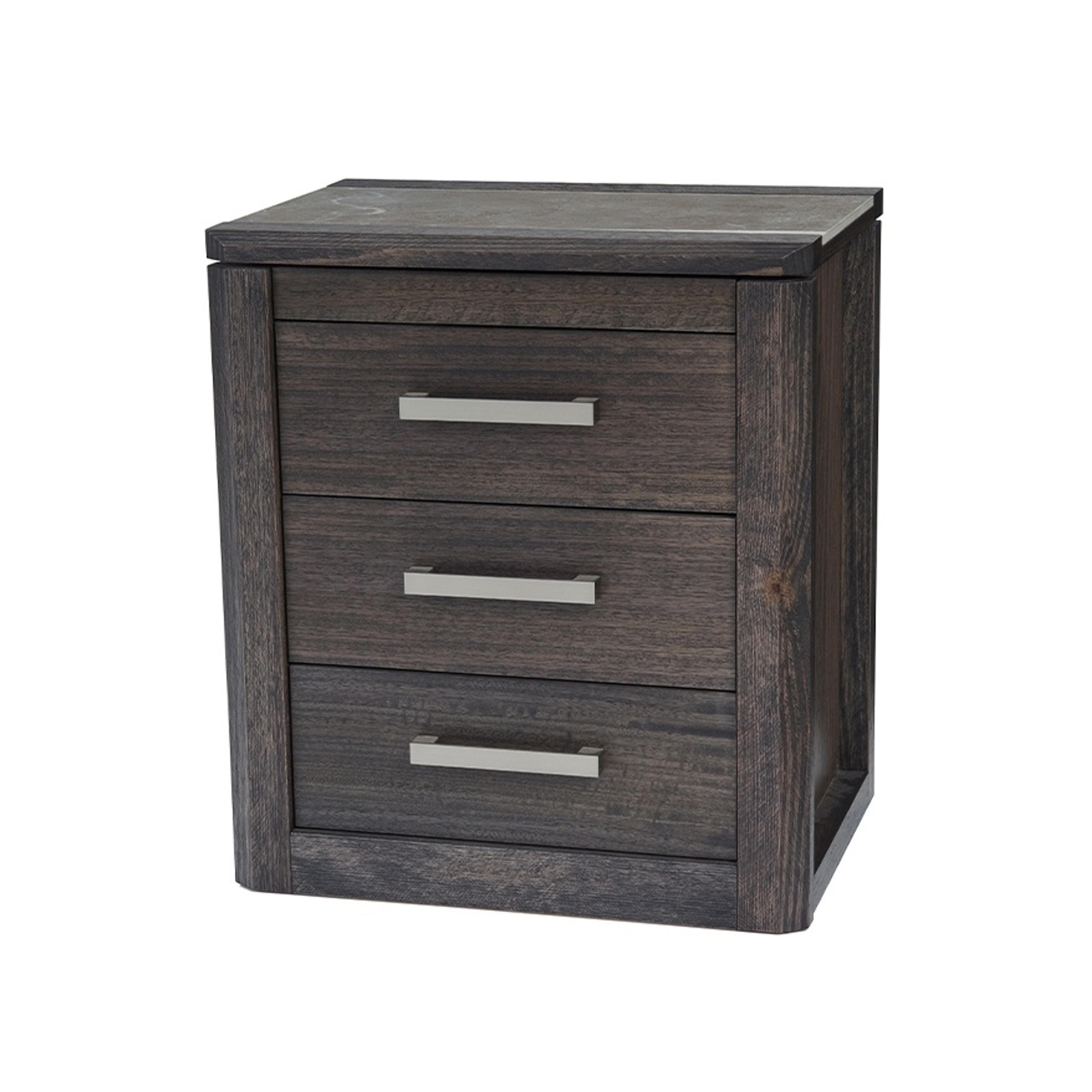 Product image of the  Maitland High Profile Bedside Table (3 Drawer), Charcoal from Forty Winks